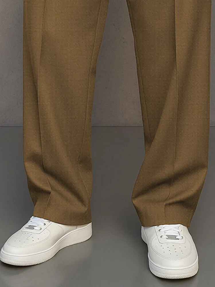 Casual Button Accent Straight Leg Pants sold by Coofandy product image thumbnail 4