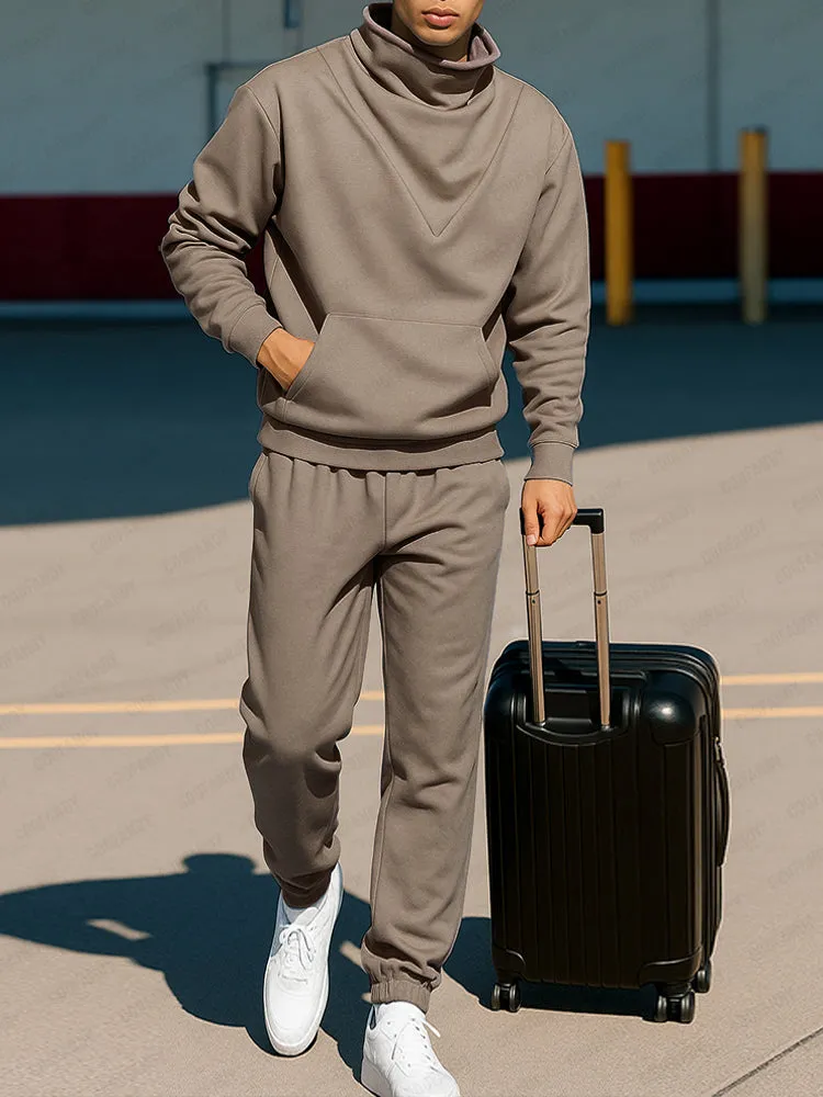 Stylish Cowl Neck Sweatshirt Jogger Set sold by Coofandy product image thumbnail 2