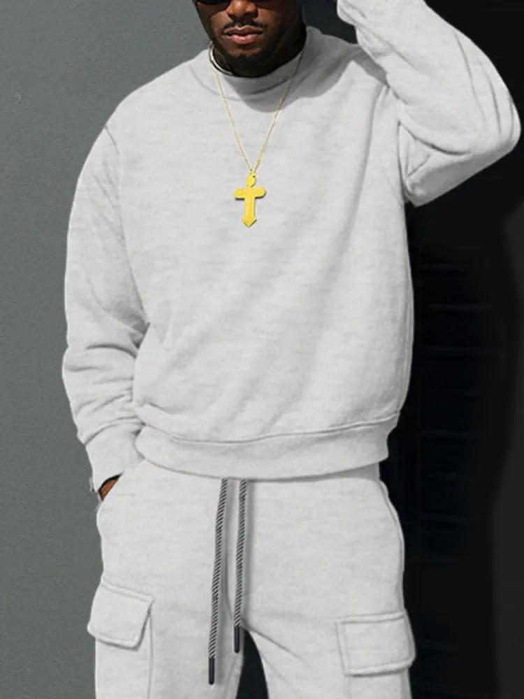 Comfort Ribbed Crewneck Sweatshirt Set sold by Coofandy product image thumbnail 3