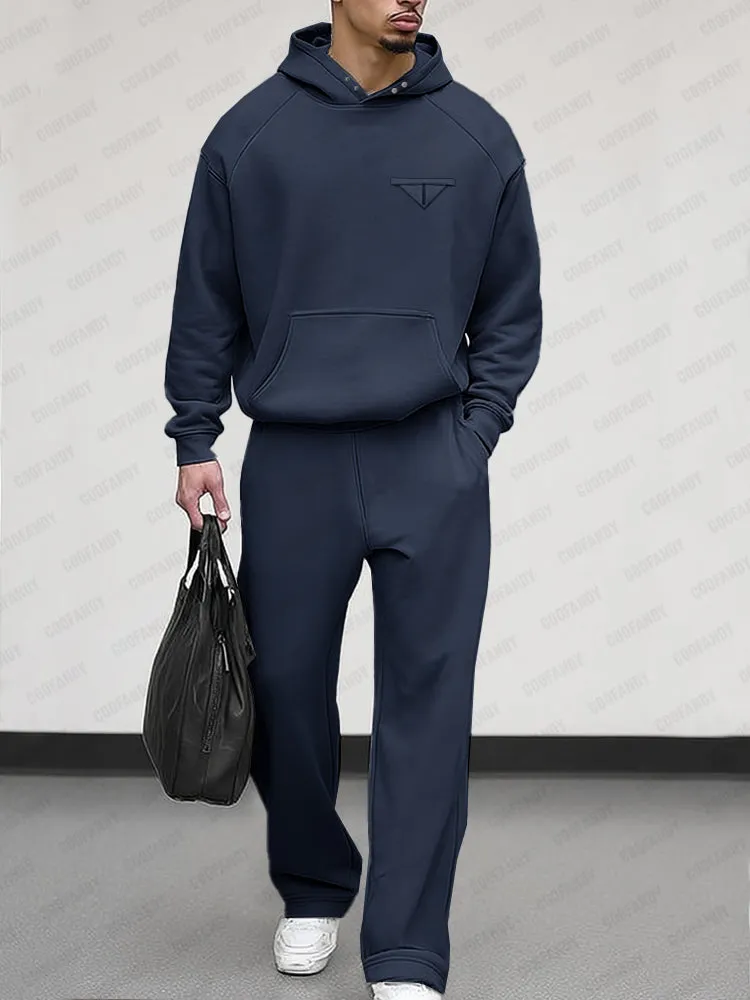 Soft Daily Wear Hoodie Pants Set sold by Coofandy product image thumbnail 2