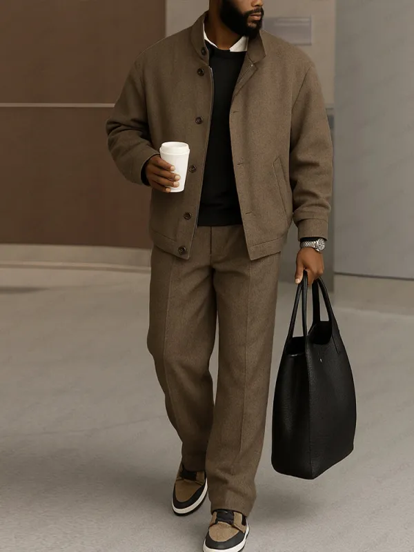 Modern Durable Jacket Pants Set sold by Coofandy