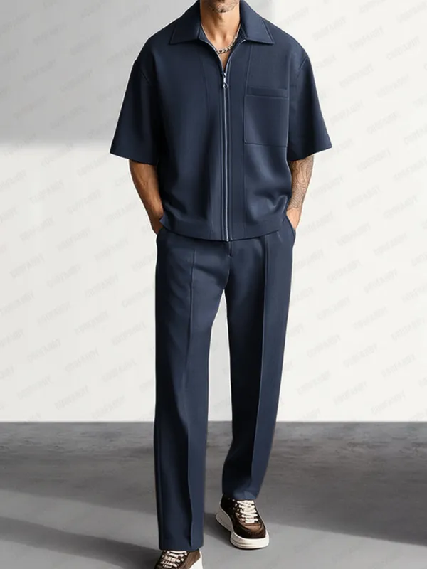 Simple Elegant Shirt Pants Set sold by Coofandy