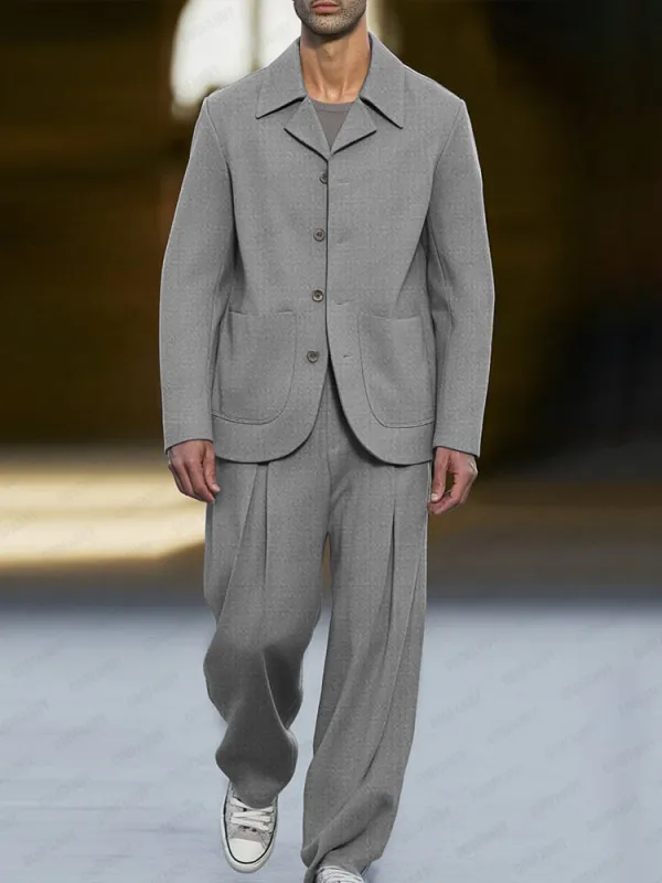 Modern Smart Casual Thin Suit Set sold by Coofandy