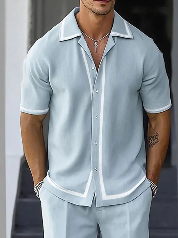 Versatile Comfort Fit Shirt Shorts Set sold by Coofandy product image thumbnail 3