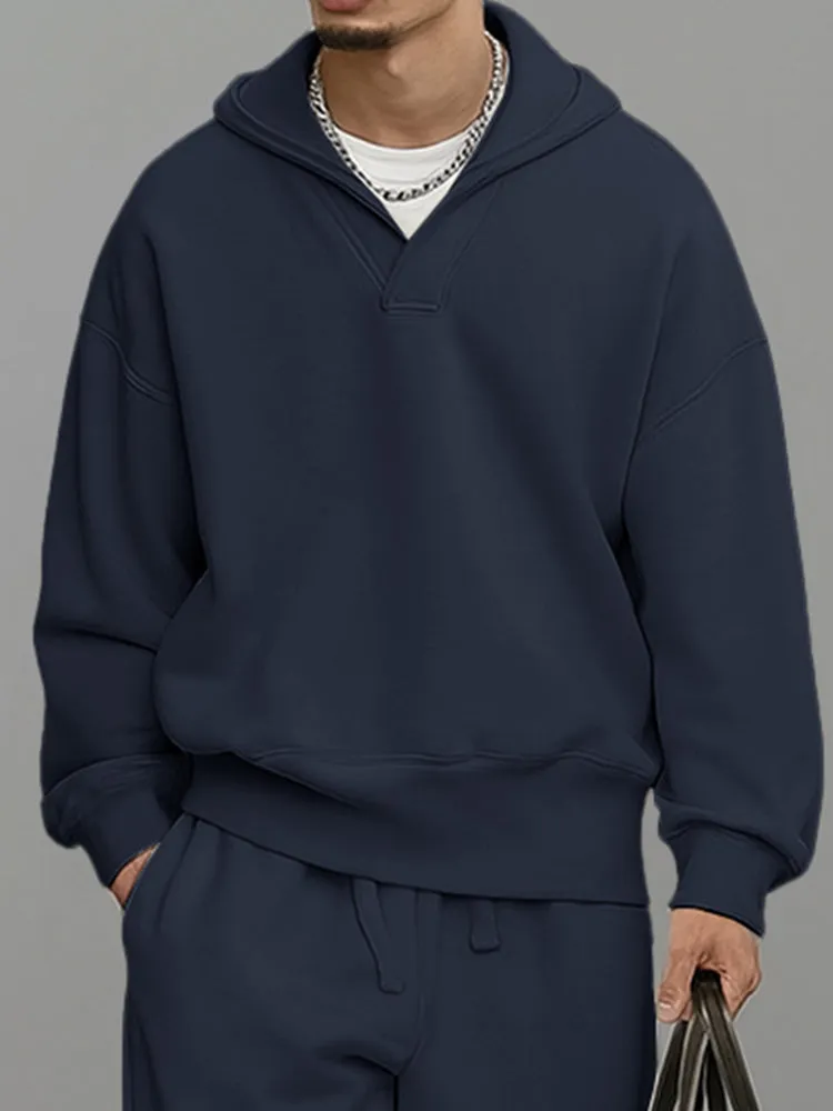 Casual Loose Fit Hooded Sweatsuit Set sold by Coofandy product image thumbnail 3