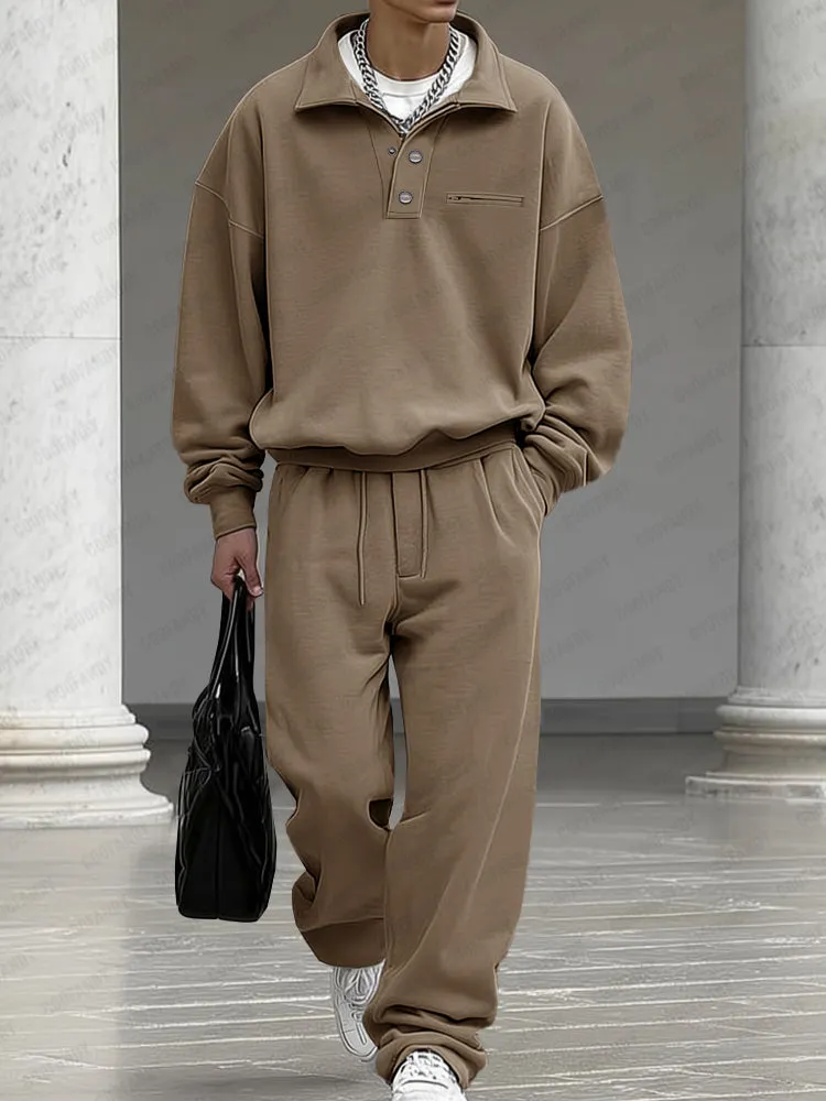 Casual Unrestricted Sweatshirt Pants Set sold by Coofandy product image thumbnail 2