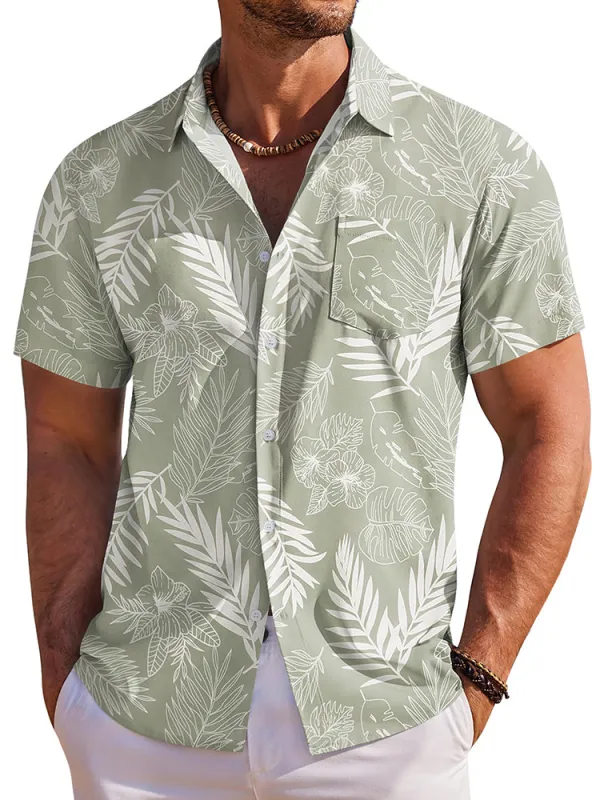 Tropical Holiday Short Sleeve Hawaiian Shirt (US Only) sold by Coofandy