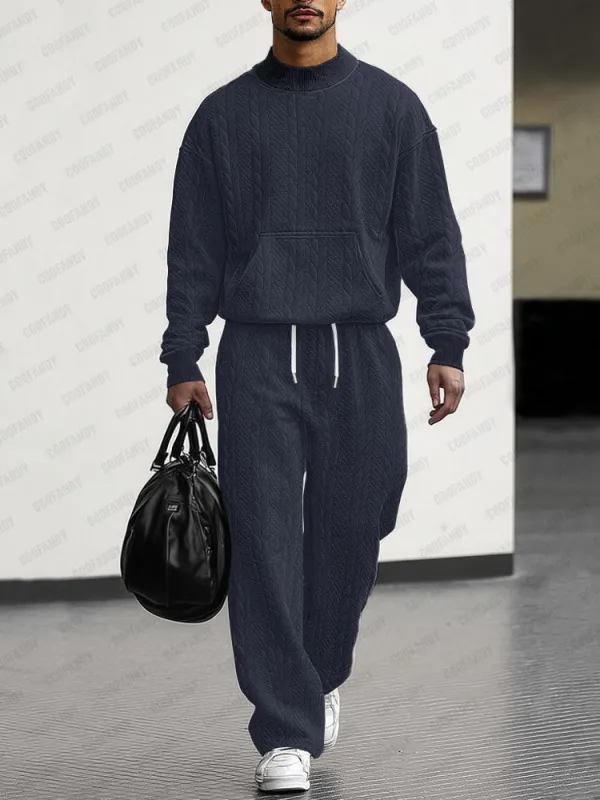 Athleisure Jacquard Loose Fit 2-Piece Set sold by Coofandy