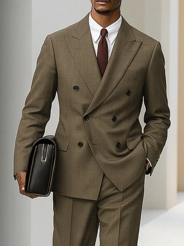 Stylish Gentlemen Double-Breasted Suit Set sold by Coofandy product image thumbnail 3