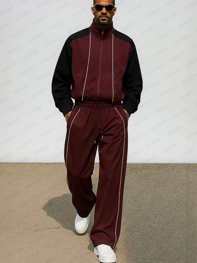 Casual Sport Color Block Matching Set sold by Coofandy