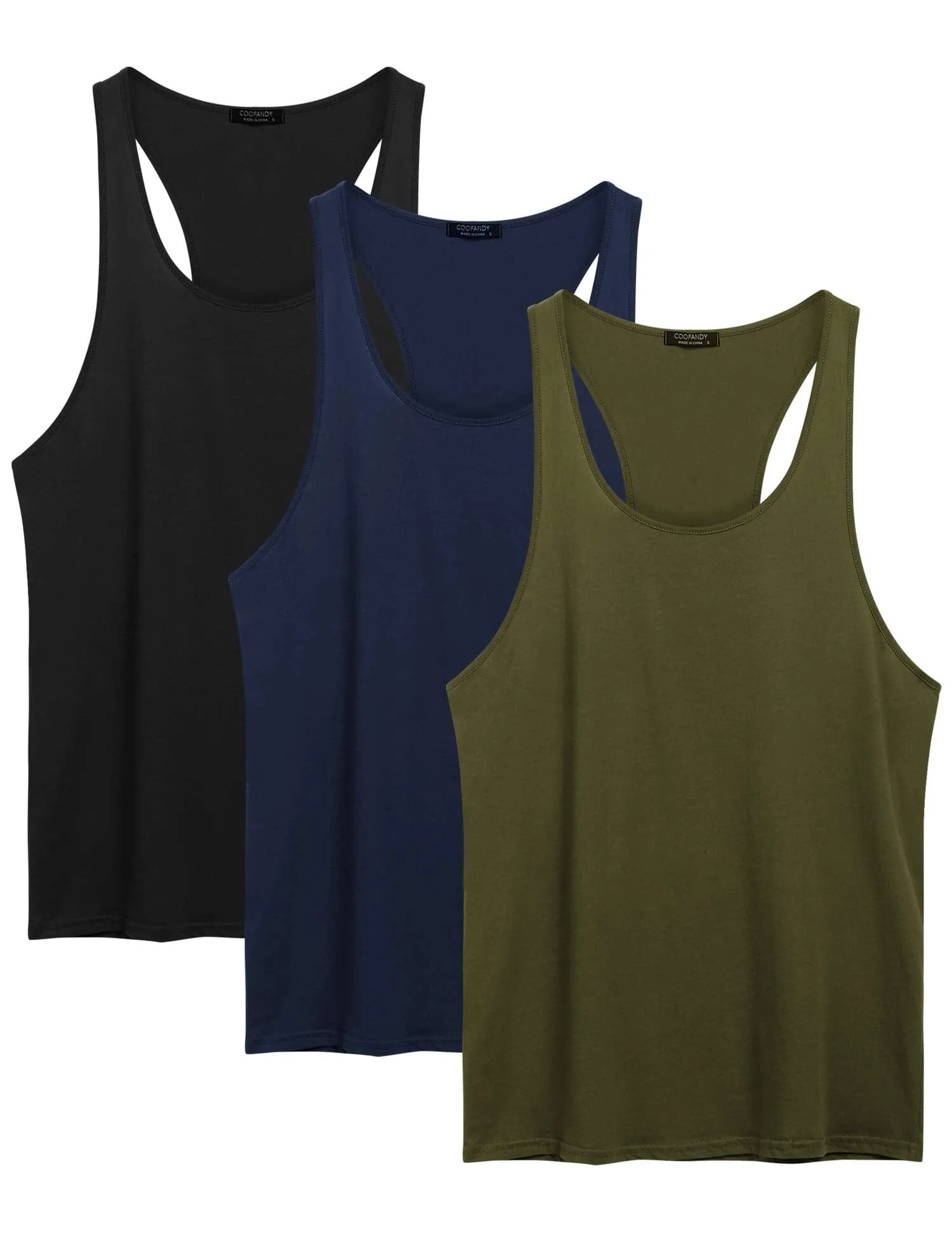 Men's 3 Pack Cotton T-Shirts (US Only) sold by Coofandy product image thumbnail 4