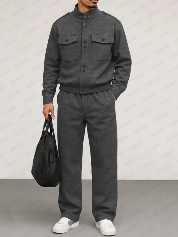 Modern Utility Cargo Jacket Pants Set sold by Coofandy
