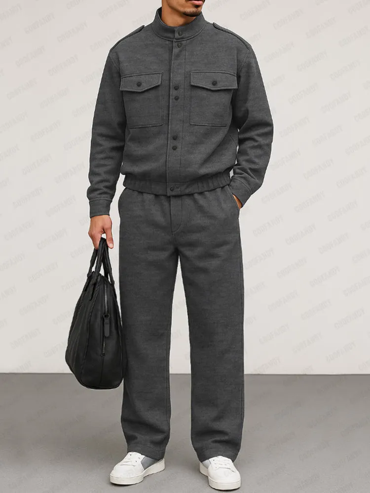 Modern Utility Cargo Jacket Pants Set sold by Coofandy