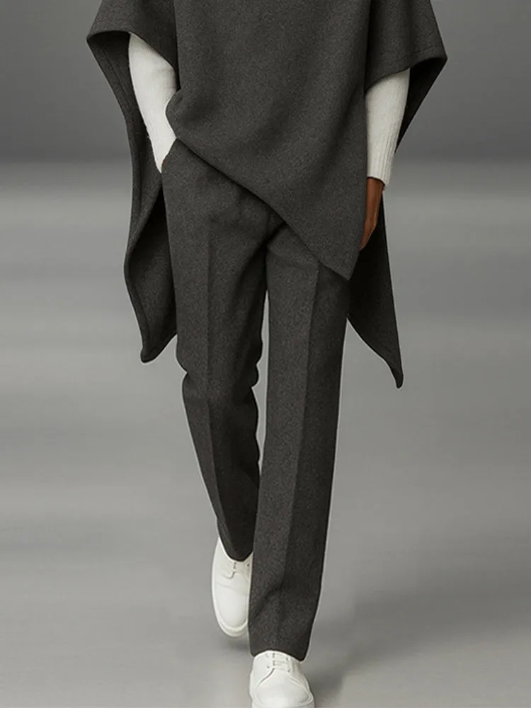 Urban Turtleneck Cloak Cape and Pants Set sold by Coofandy product image thumbnail 4