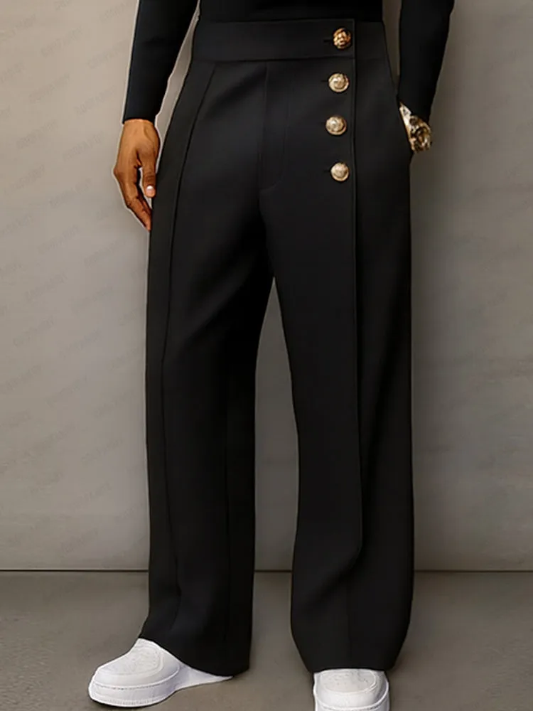 Casual Refined Button Detail Suit Pants sold by Coofandy product image thumbnail 2