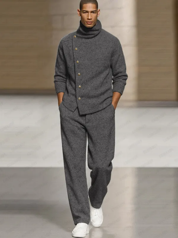 Smart Casual Turtleneck Pullover Pants Set sold by Coofandy