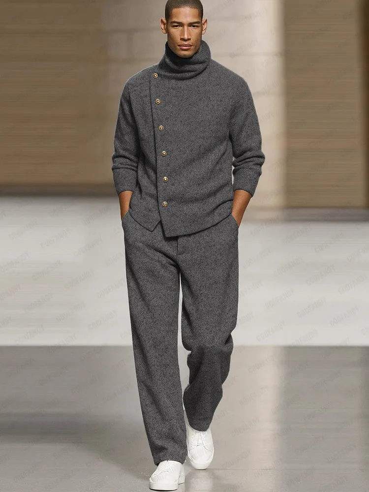 Smart Casual Turtleneck Pullover Pants Set sold by Coofandy