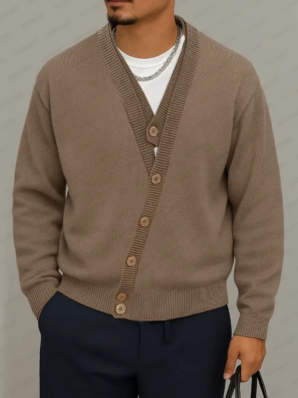 Casual Faux Button Front Pullover Sweater sold by Coofandy