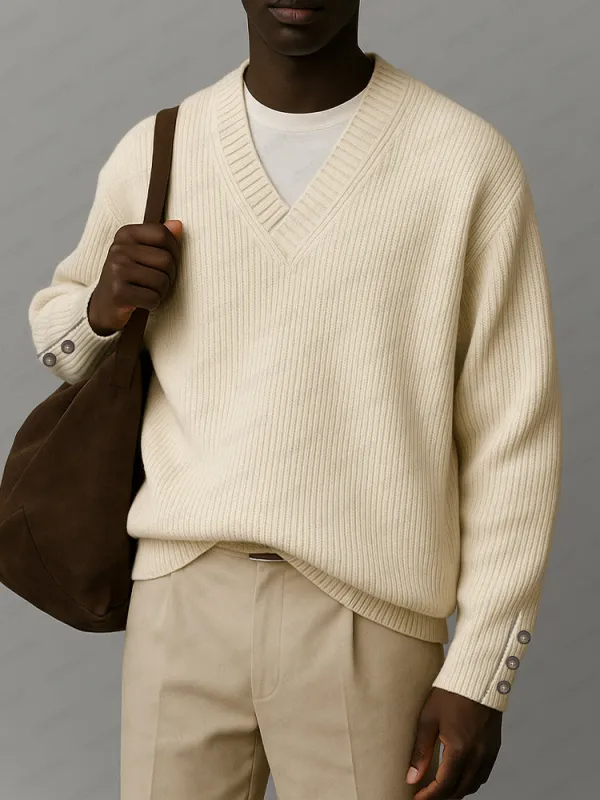 Versatile Basic V-Neck Pullover Sweater sold by Coofandy