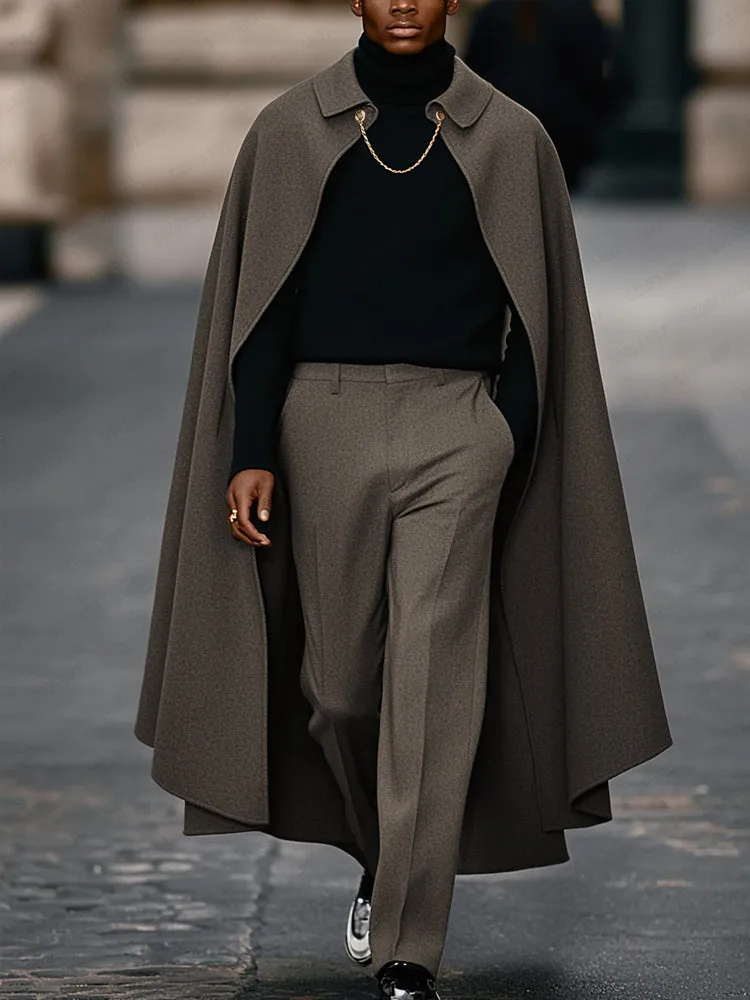 Elegant Casual Long Cape and Pants Set sold by Coofandy product image thumbnail 2