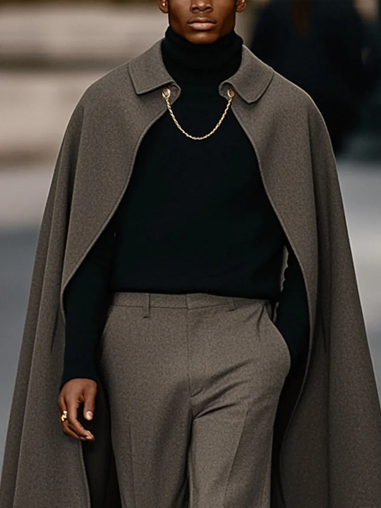 Elegant Casual Long Cape and Pants Set sold by Coofandy product image thumbnail 3