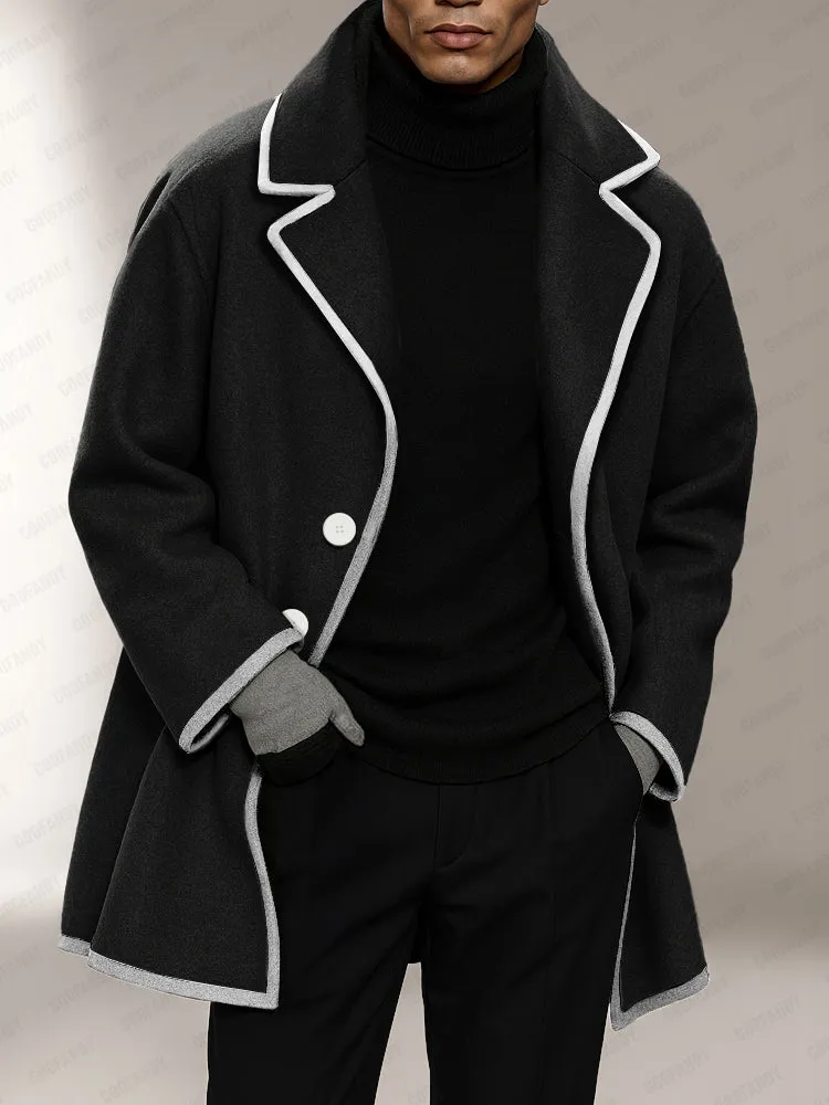 Modern Casual Contrast Front Coat sold by Coofandy product image thumbnail 2