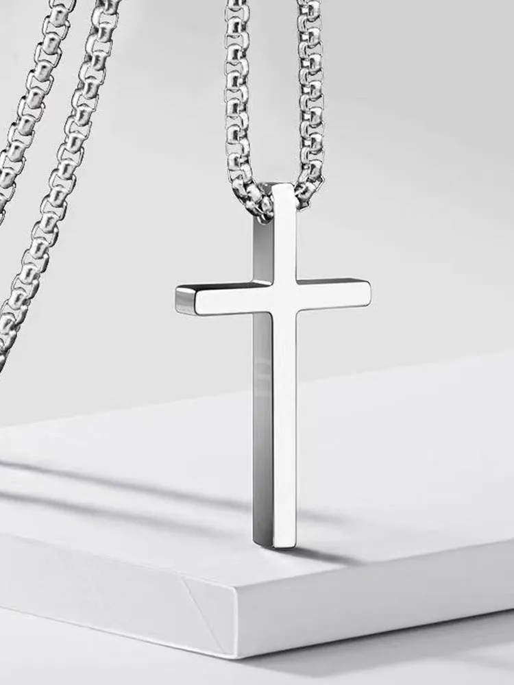 Simple Cross Pendant Chain Necklace sold by Coofandy product image thumbnail 5