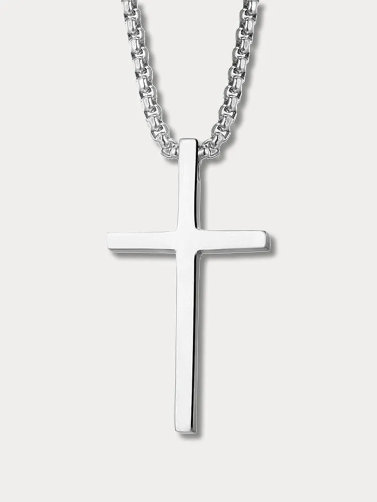Simple Cross Pendant Chain Necklace sold by Coofandy