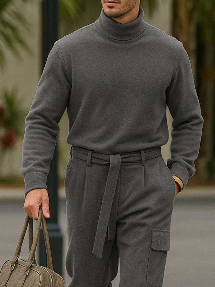 Urban Turtleneck Basic Top Pants Set sold by Coofandy product image thumbnail 3