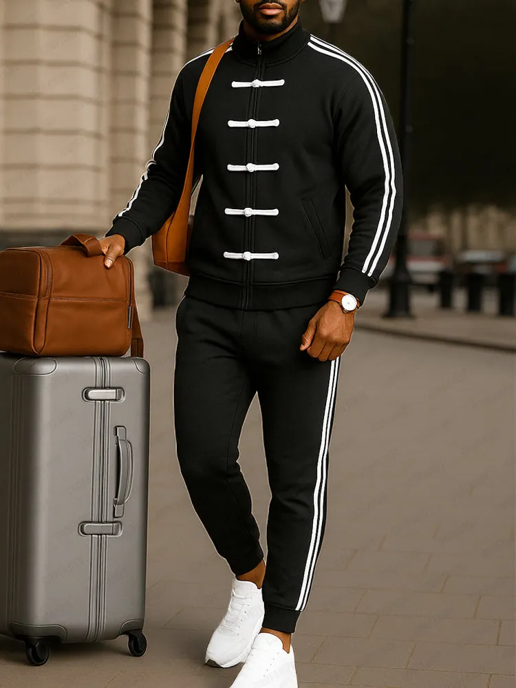 Athleisure Toggle Zip Dual Placket Jacket Set sold by Coofandy product image thumbnail 2