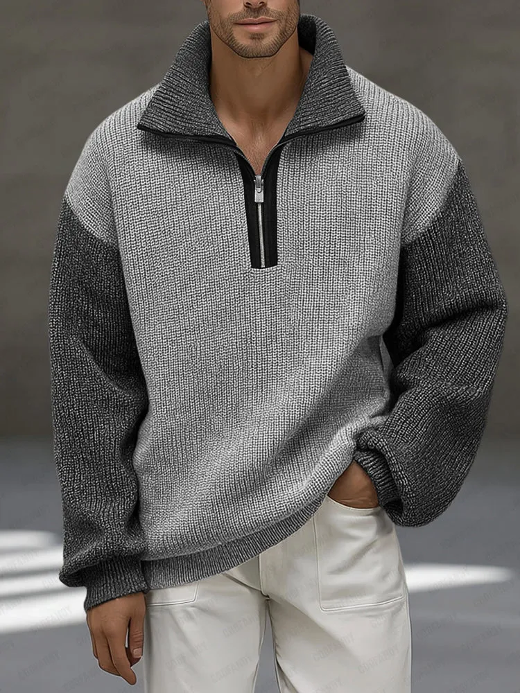 Unique Contrast Color Pullover Sweater sold by Coofandy product image thumbnail 2