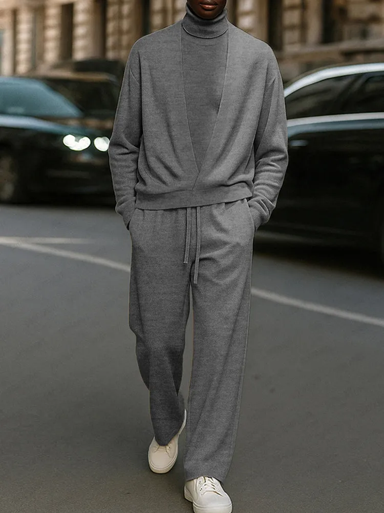 Minimalist Comfort Turtleneck Top Pants Set sold by Coofandy product image thumbnail 2