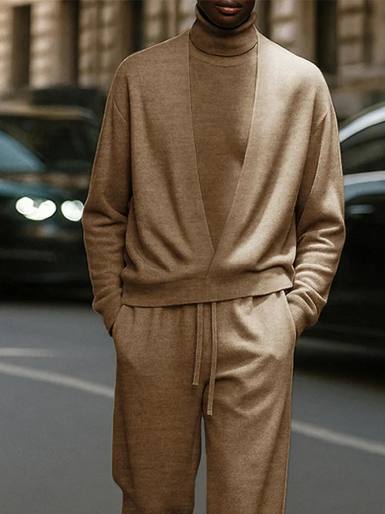 Minimalist Comfort Turtleneck Top Pants Set sold by Coofandy product image thumbnail 3