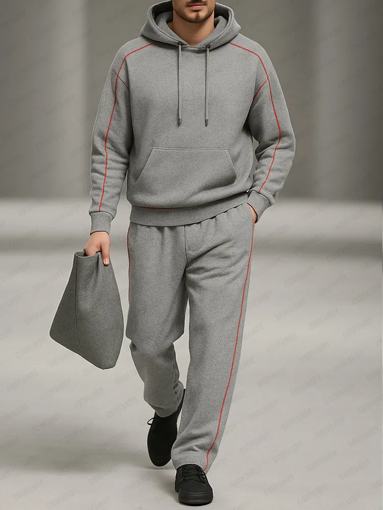 Stylish Lines Design Sweatshirt Set sold by Coofandy product image thumbnail 2