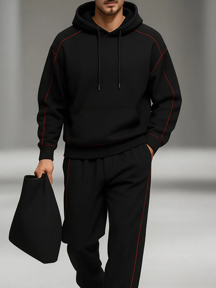 Stylish Lines Design Sweatshirt Set sold by Coofandy product image thumbnail 3