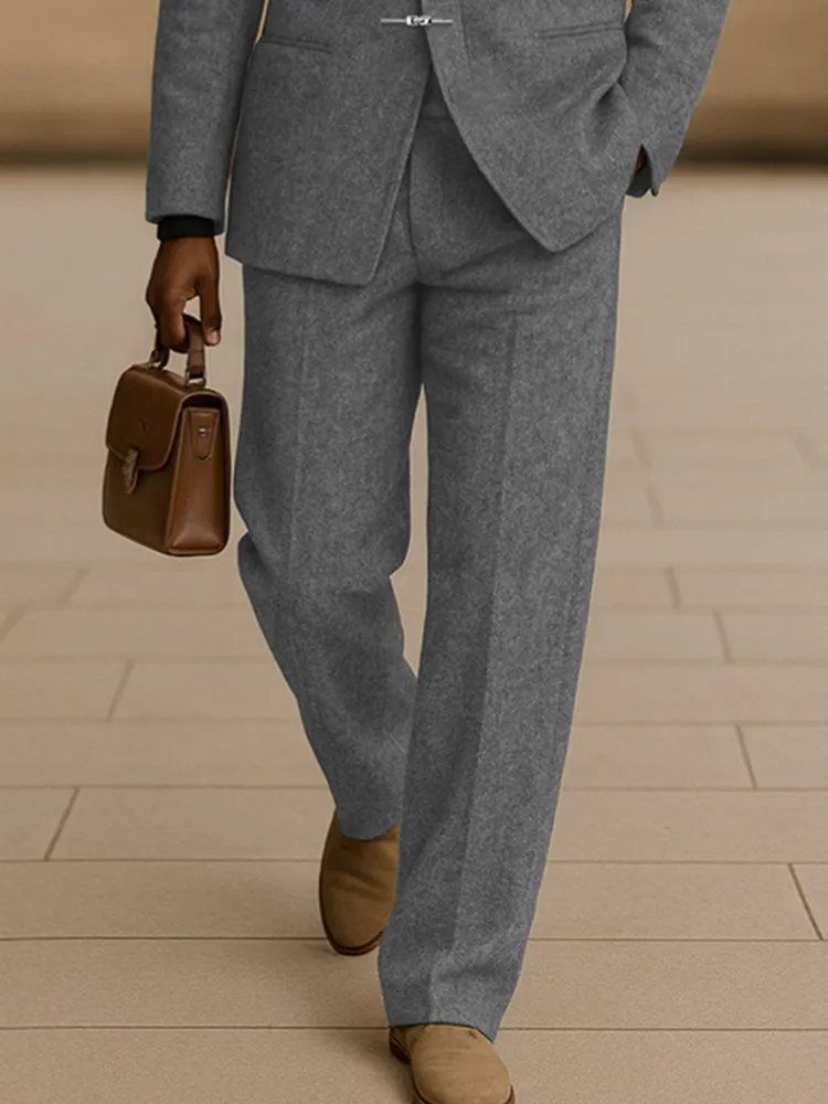 Modern Fit Tweed Blazer Pants Set sold by Coofandy product image thumbnail 4