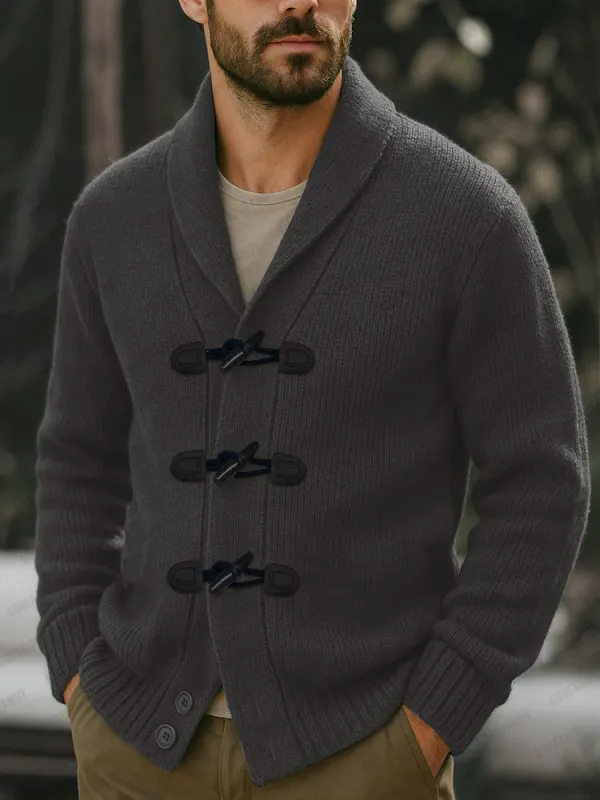 Vintage Toggle Button Knit Cardigan sold by Coofandy