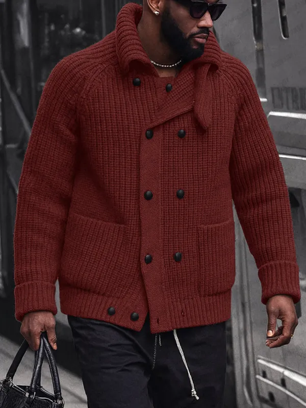 Casual Double Breasted Knit Cardigan sold by Coofandy