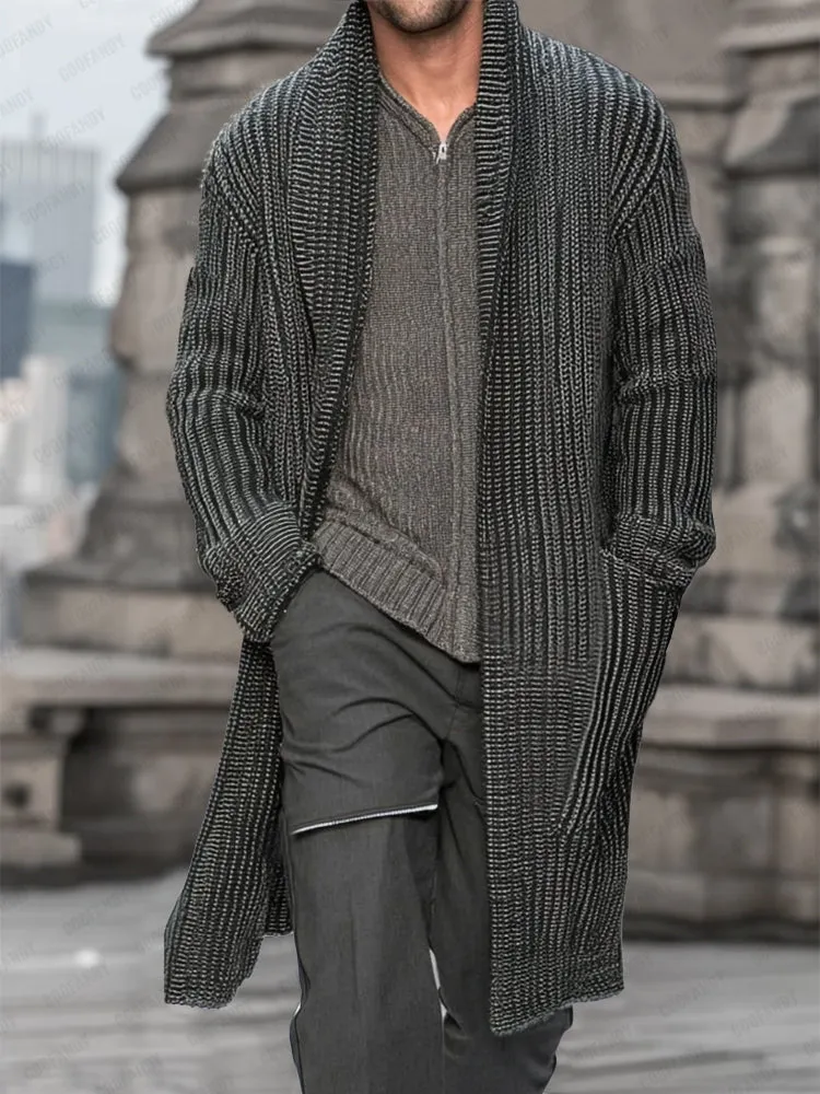 Casual Relaxed Fit Long Knit Cardigan sold by Coofandy