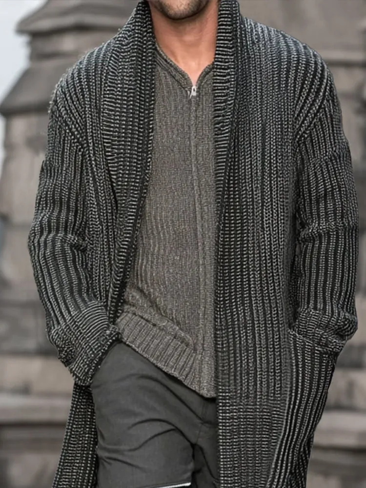 Casual Relaxed Fit Long Knit Cardigan sold by Coofandy product image thumbnail 3