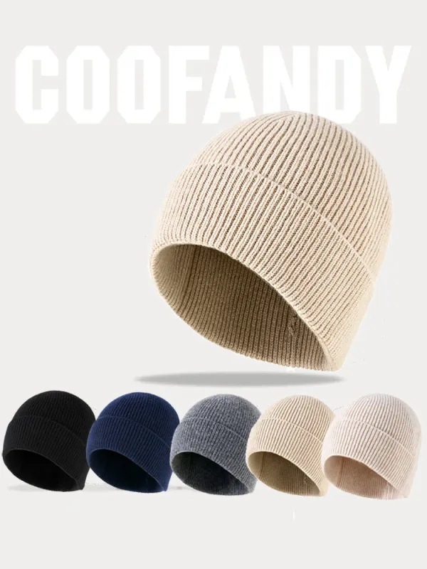 Elastic Wool Blend Knit Beanie sold by Coofandy