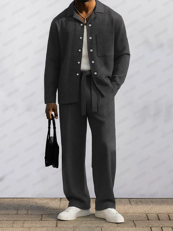 Commuting Style Suede Matching Set sold by Coofandy