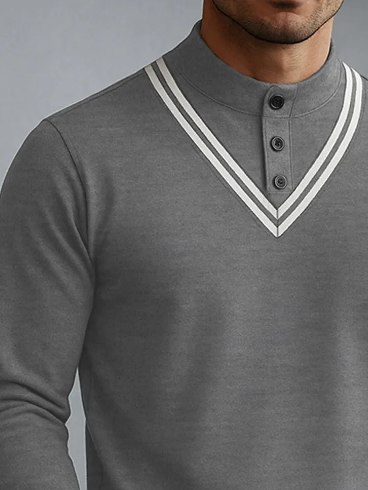 Versatile Colorblock Stripe Collar Shirt sold by Coofandy product image thumbnail 3