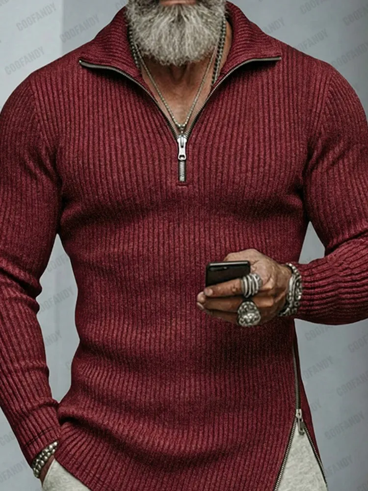 Trendy Asymmetric Hem Elastic Knit Top sold by Coofandy product image thumbnail 4