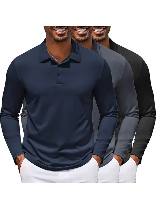 3-Pack Moisture Wicking Polo Shirt (US Only) sold by Coofandy