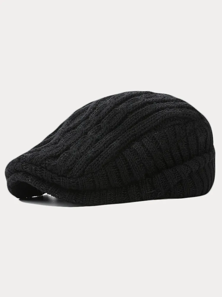 Retro Versatile Knitted Beret Hat sold by Coofandy product image thumbnail 3