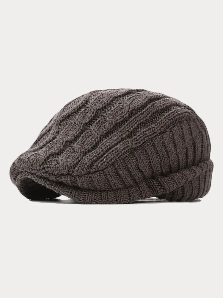 Retro Versatile Knitted Beret Hat sold by Coofandy product image thumbnail 5