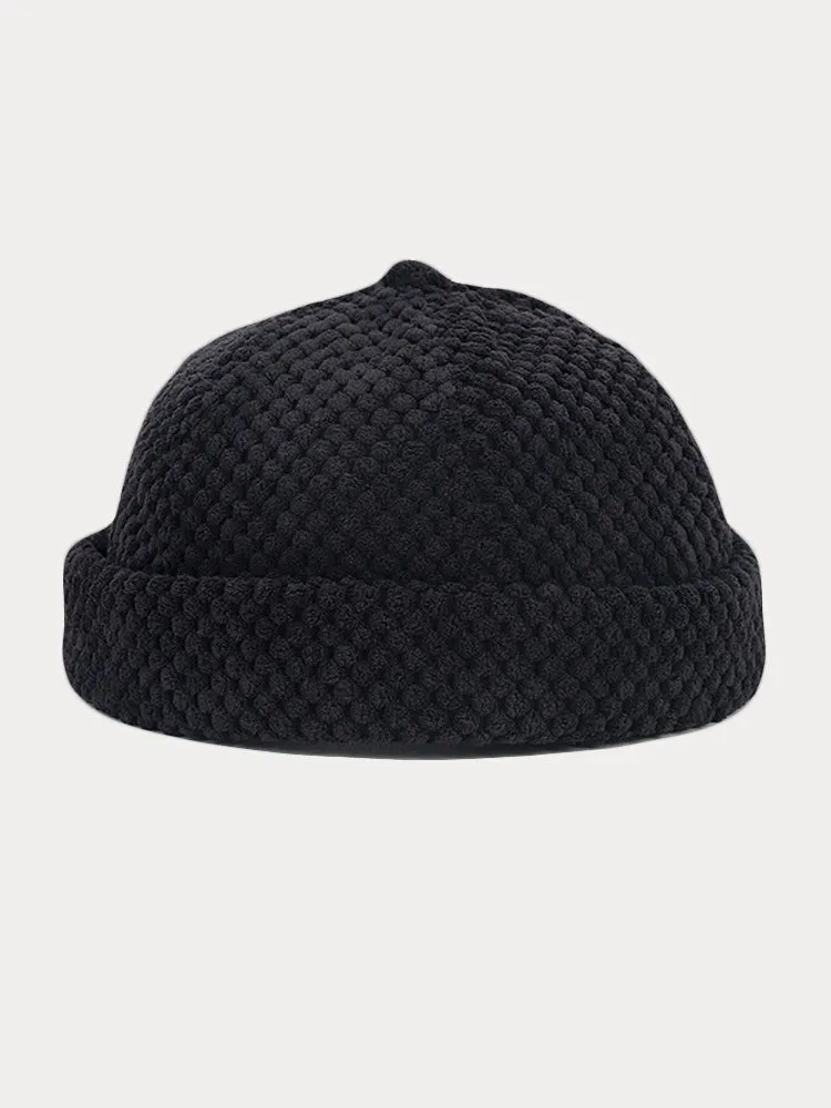 Corduroy Brimless Beanie Cap sold by Coofandy product image thumbnail 3