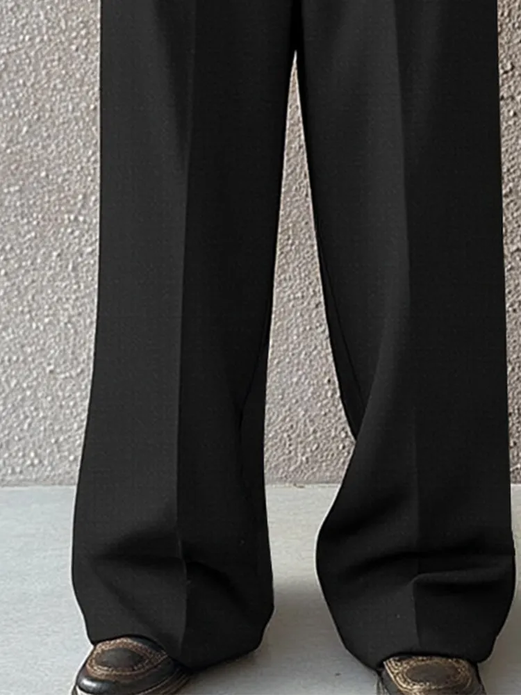 Asymmetric Placket Belt Accent Pants sold by Coofandy product image thumbnail 4