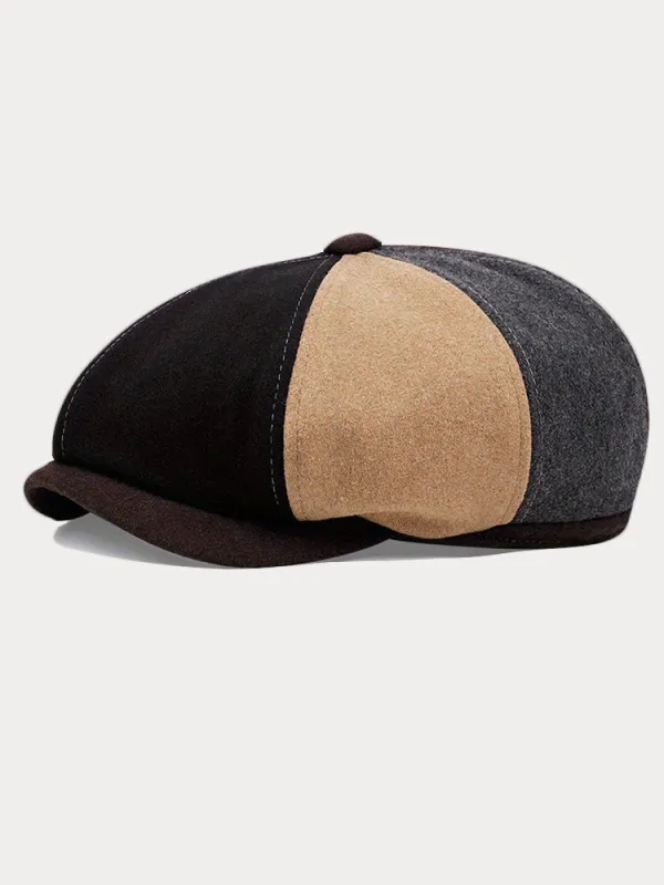 Vintage-Inspired Cotton Blend Newsboy Cap sold by Coofandy